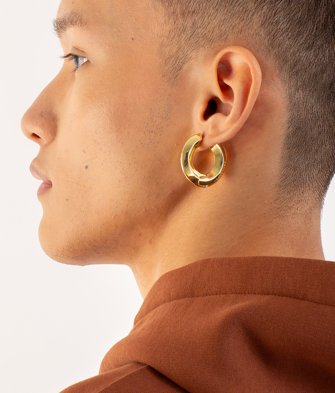 ROUND HOOP EARRINGS- BIG 'GOLDEN'