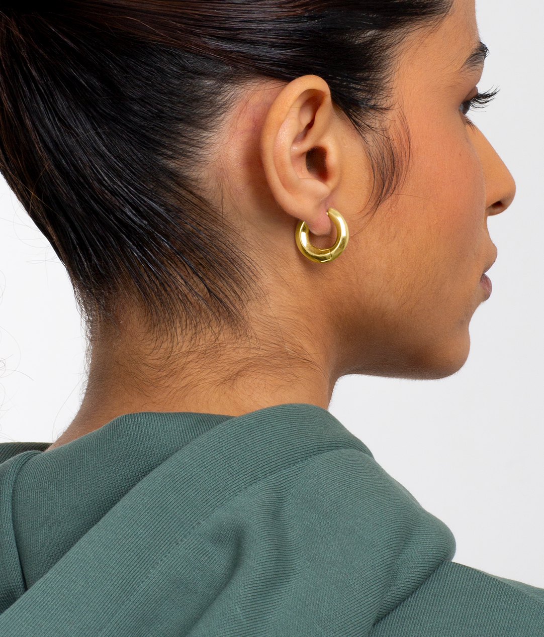 ROUND HOOP EARRINGS- SMALL 'GOLDEN'