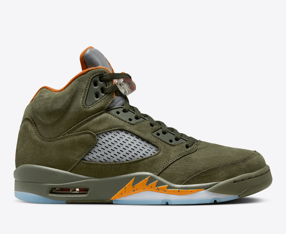 AIR JORDAN 5 RETRO 'ARMY OLIVE/SOLAR ORANGE'