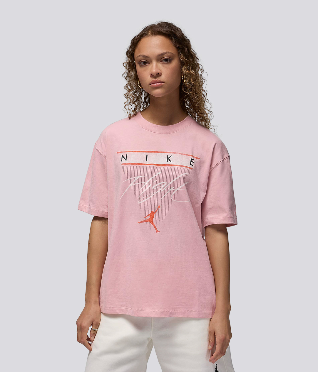 JORDAN FLIGHT HERITAGE GRAPHIC SHORT SLEEVE TEE 'PINK GLAZE/COSMIC CLAY'