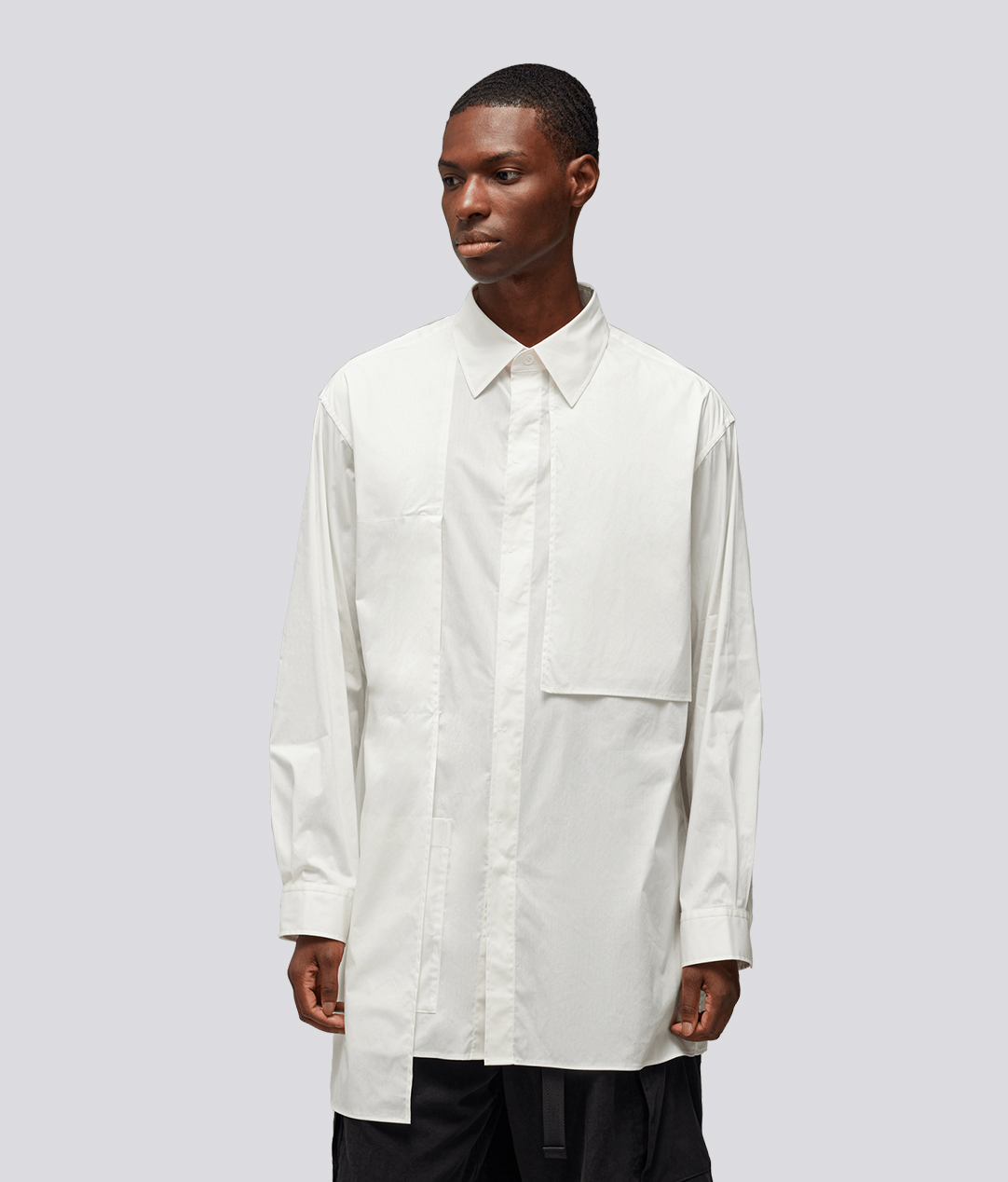 Y-3 SPORTY COTTON SHIRT 'OFF WHITE'