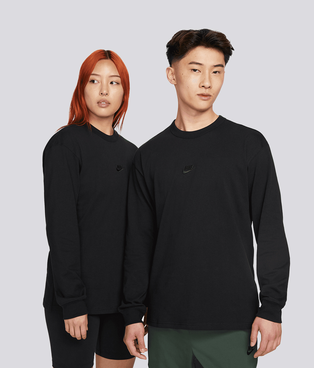 NIKE SPORTSWEAR PREMIUM ESSENTIALS SUSTAINABLE LONG SLEEVE T-SHIRT 'BLACK'