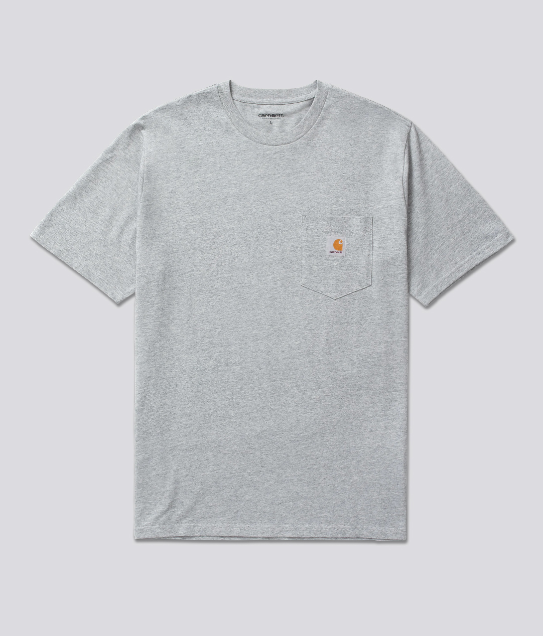 SHORT SLEEVE POCKET T-SHIRT 'GREY HEATHER'