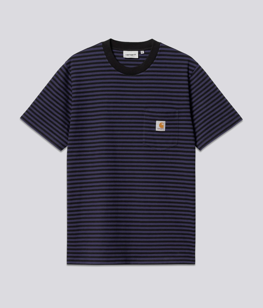 SHORT SLEEVE VERNER POCKET T-SHIRT 'VERNER STRIPE/BLACK-AURA'