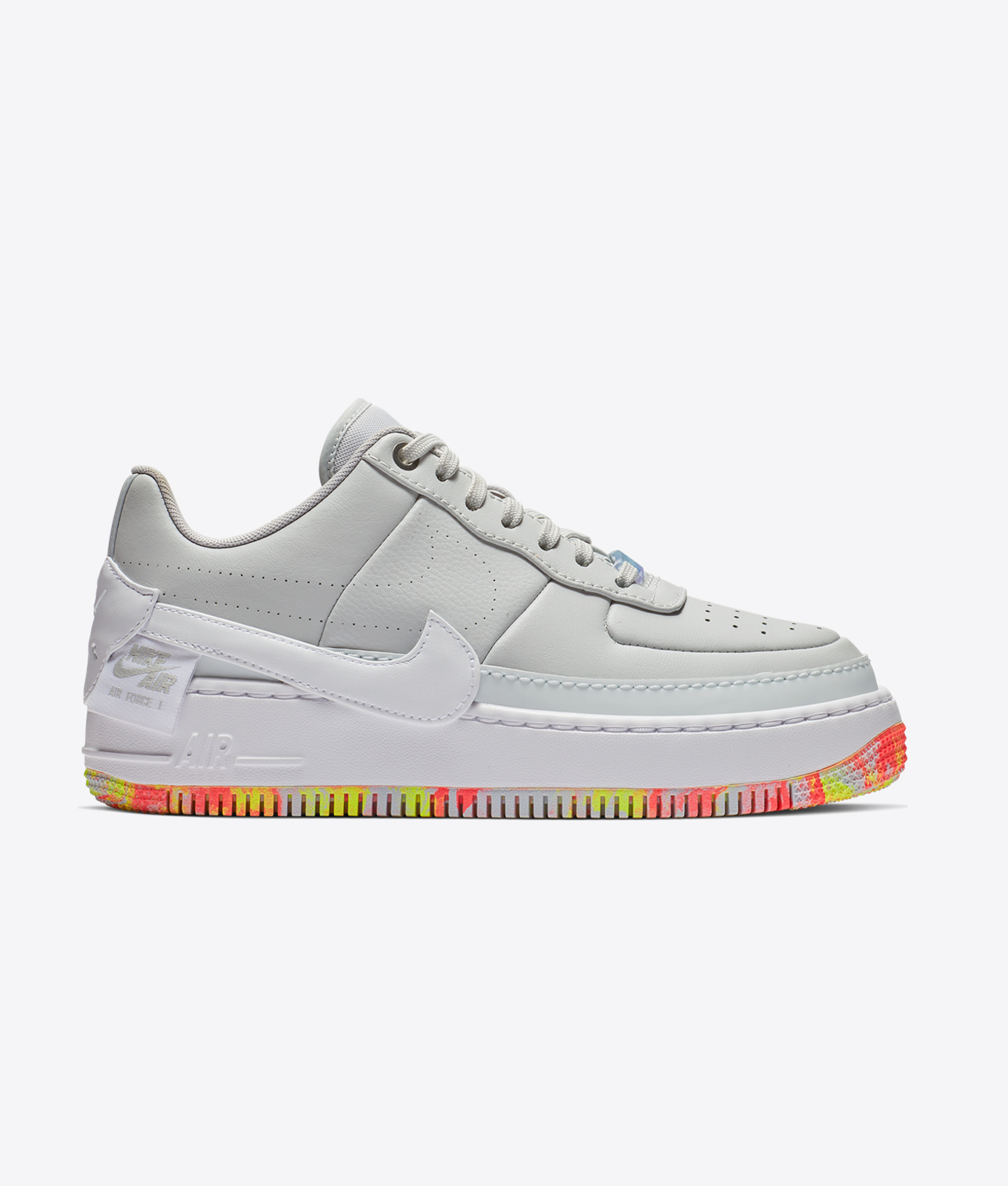 W AF1 JESTER XX PRINT PURE PLATINUM WHITE-YELLOW PULSE