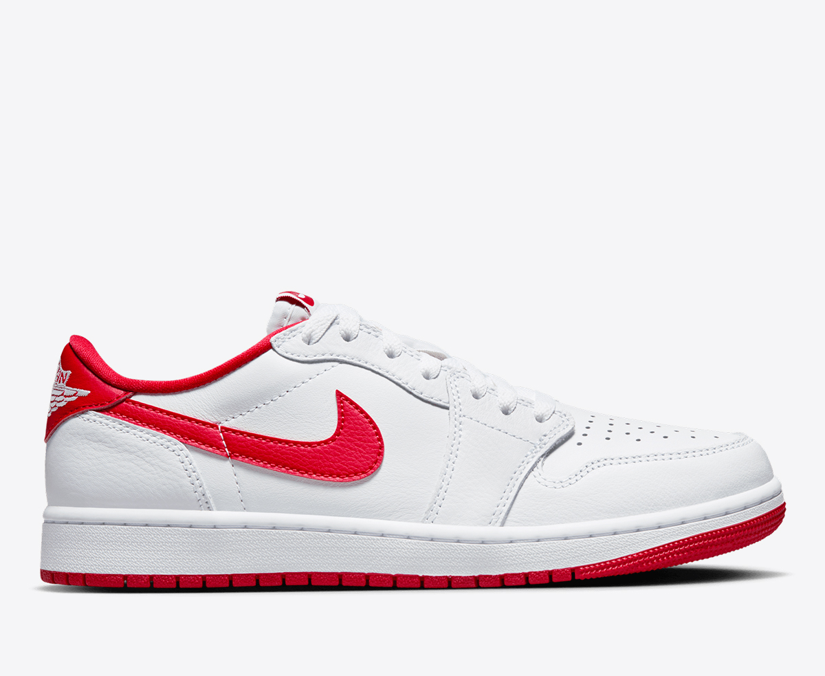 AIR JORDAN 1 RETRO LOW OG 'WHITE/UNIVERSITY RED'