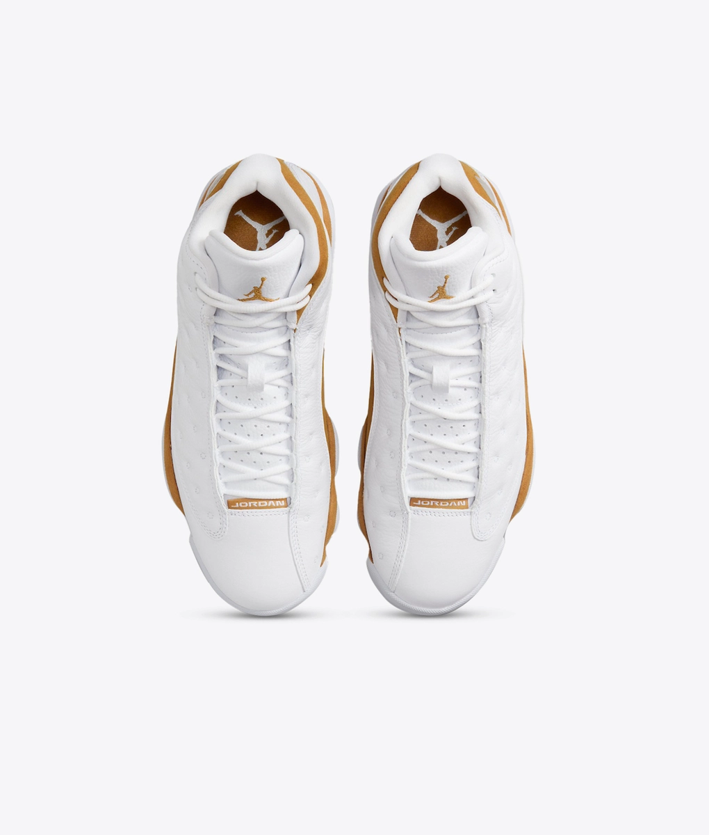 jordans retro 13 white and gold