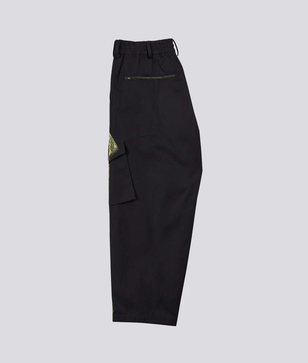 Y-3 M CANVAS WORKWEAR CROPPED PANTS ブラック Y-3 Black Cropped Workwear Cargo Pants Y-3