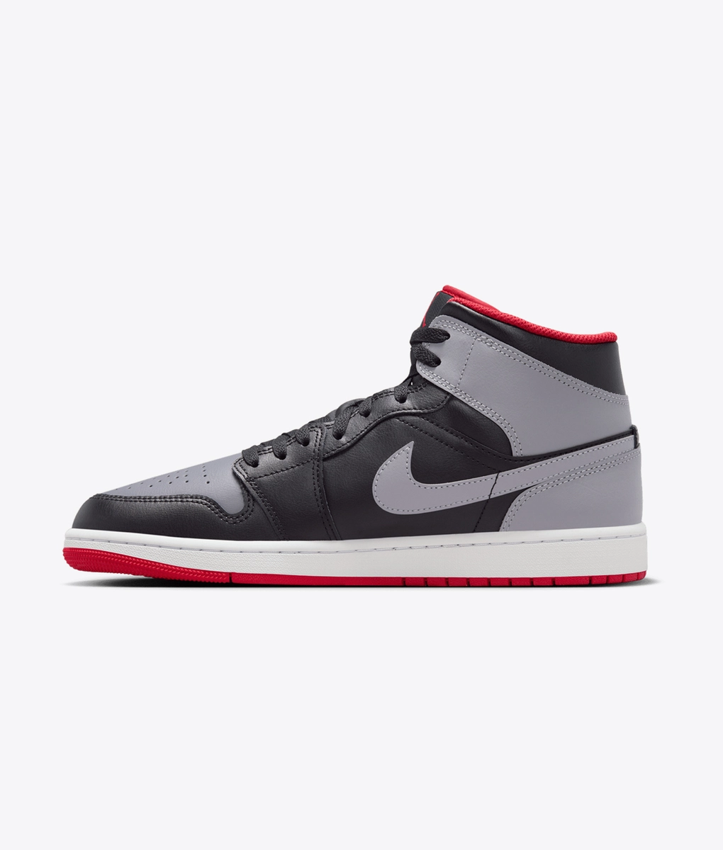 jordans black gray and red