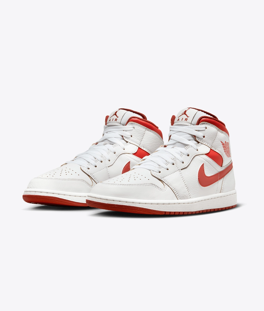 Jordan - Jordan Air Jordan 1 Mid Se White/Lobster-Dune Red-Sail