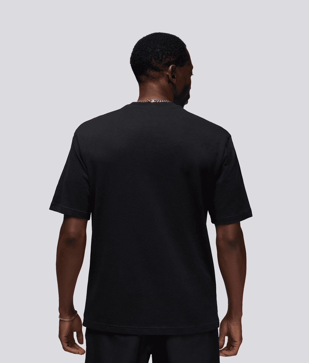 ★ Nike★ Jordan Brand Sneaker Patch T-Shirt M Black Varsit Jordan - JORDAN SNEAKER PATCH SHORT SLEEVE CREW TEE BLACK l
