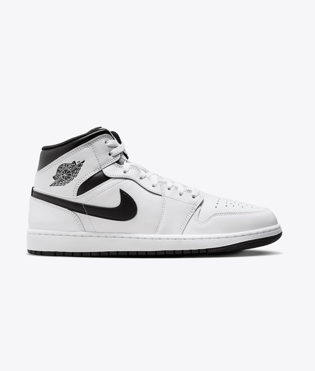 Nike GS Air Jordan 1 Mid White/Black 25㎝ Jordan - Air Jordan 1 Mid - VegNonVeg