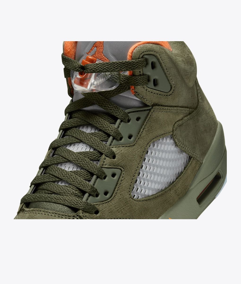 army green jordan 5s