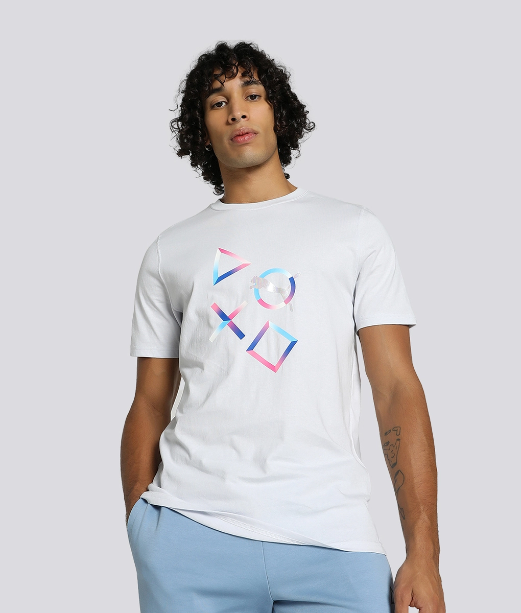 Puma - PUMA X PLAYSTATION GRAPHIC TEE SILVER MIST l Buy Men's Tee