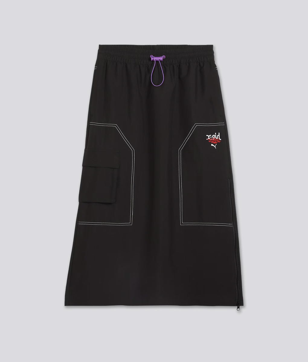 Puma - X X-Girl Midi Woven Skirt - VegNonVeg