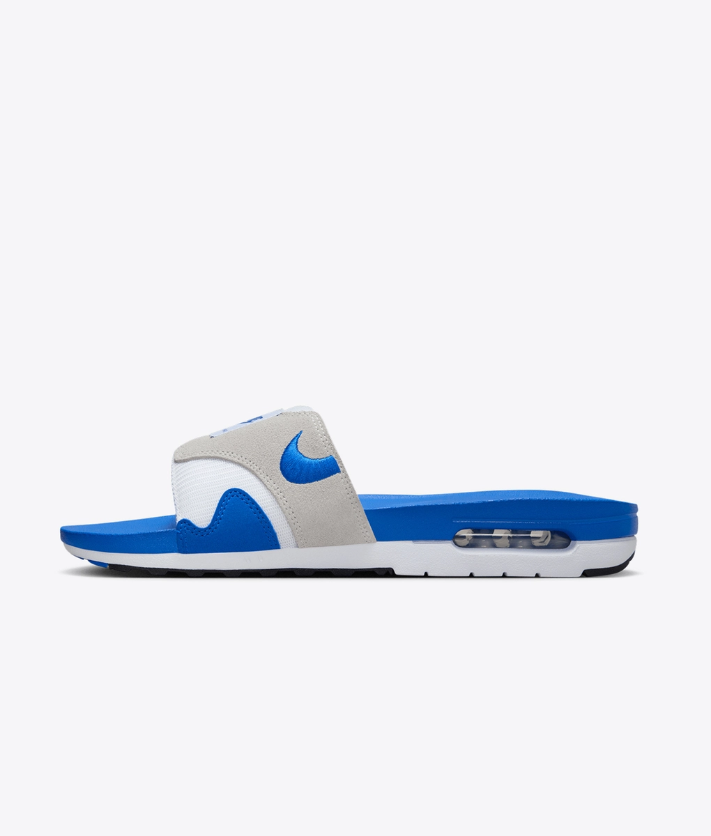 新品★29cm★ NIKE AIR MAX 1 SLIDE NIKE AIR MAX 1 SLIDES Sz 9 BLK-GREY-WHTE SANDALS FLIP FLOPS