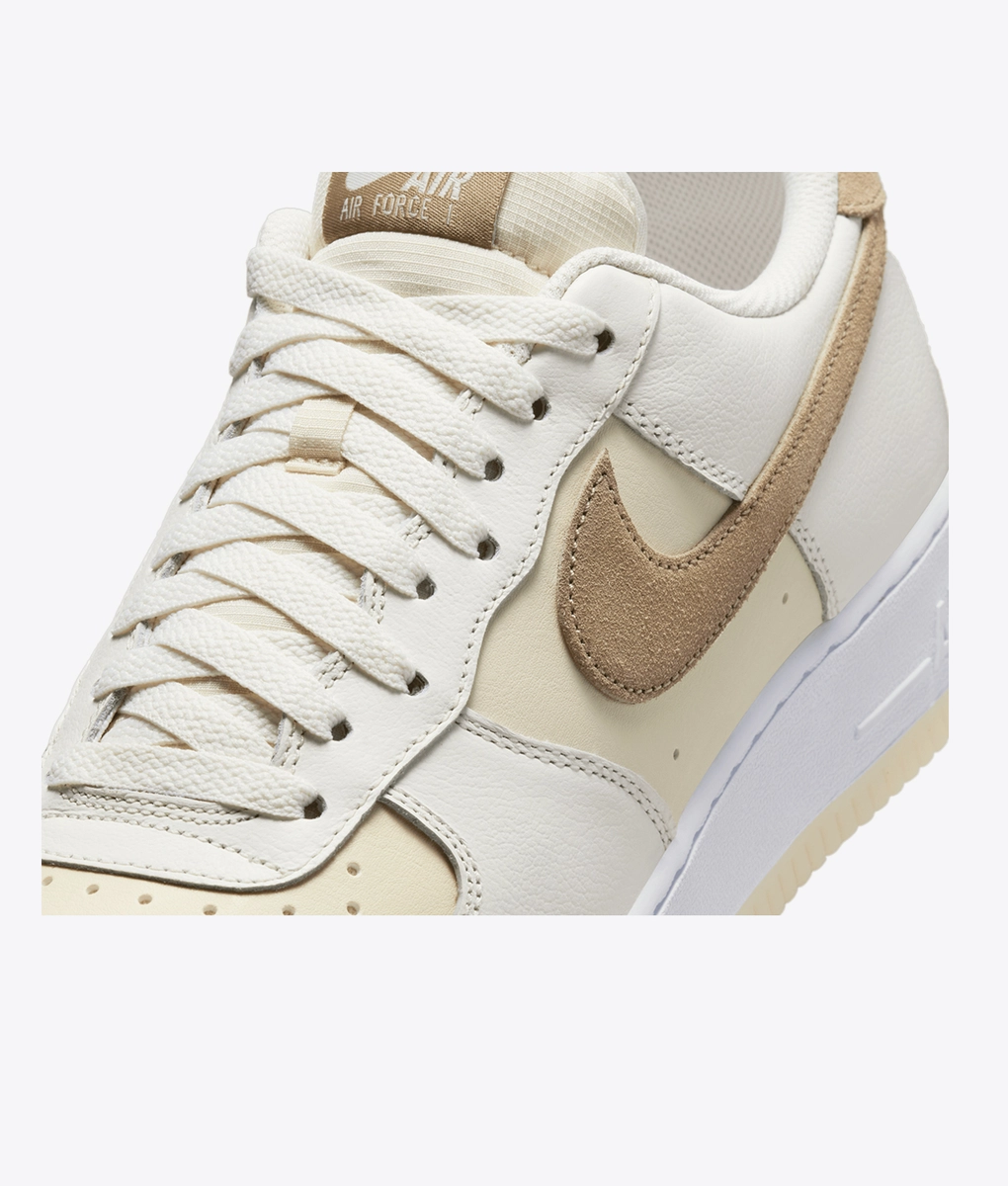 white and beige air force 1