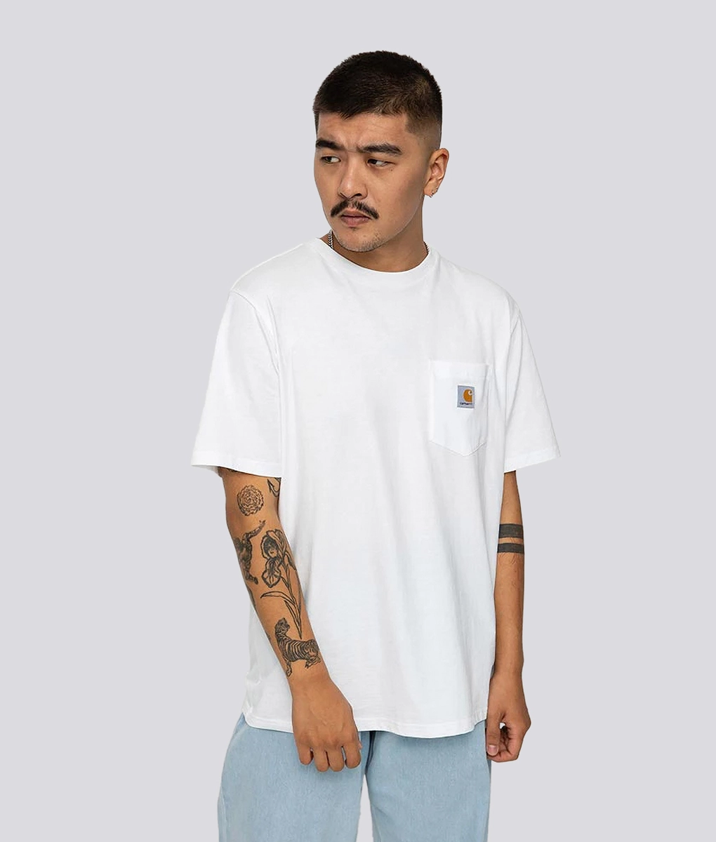 【関税&送料込】Carhartt Wip White S S Pocket T-Shirt Carhartt WIP Women's Pocket T-Shirt | White – Page Women's