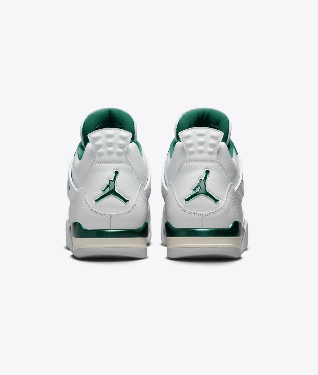 retro 4 jordans white and green