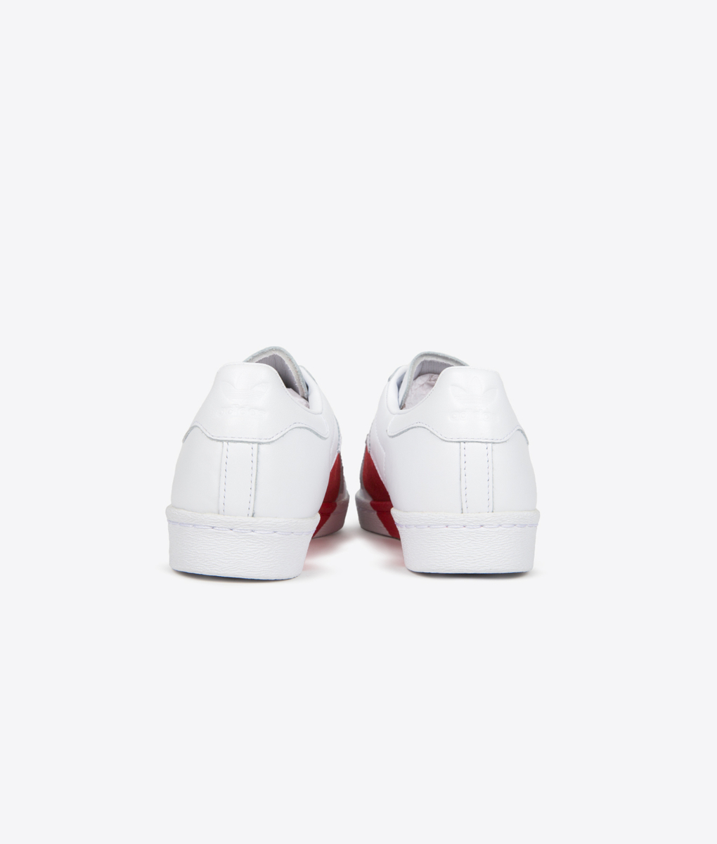 Adidas Originals - Adidas - SHOES SUPERSTAR 80s HH W 'WHITE SCARLET' -  VegNonVeg