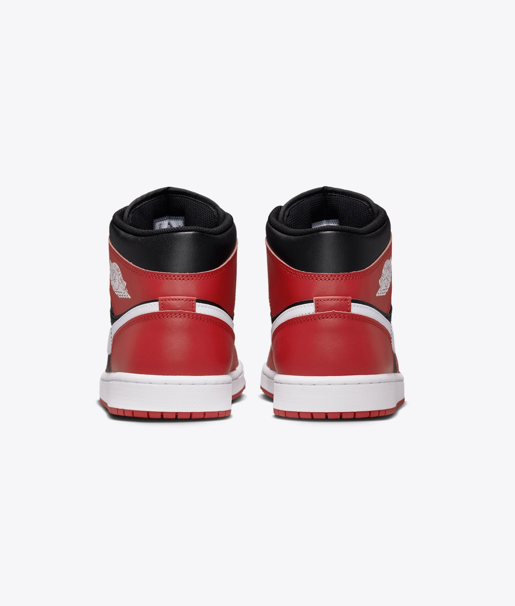 Jordan - JORDAN AIR JORDAN 1 MID BLACK/WHITE-GYM RED l BUY Men's