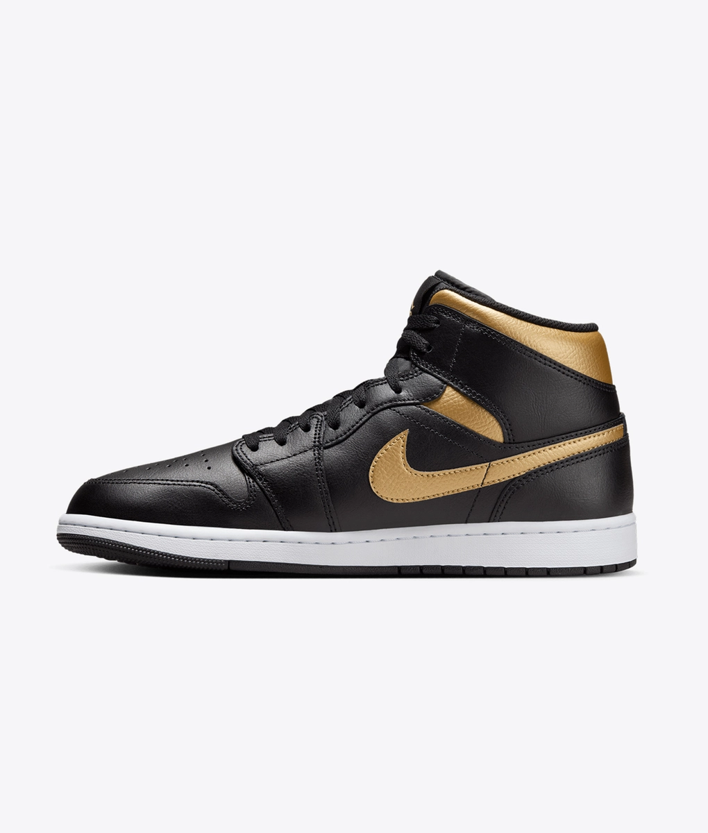 Jordan - JORDAN AIR JORDAN 1 MID BLACK/METALLIC GOLD-WHITE l BUY
