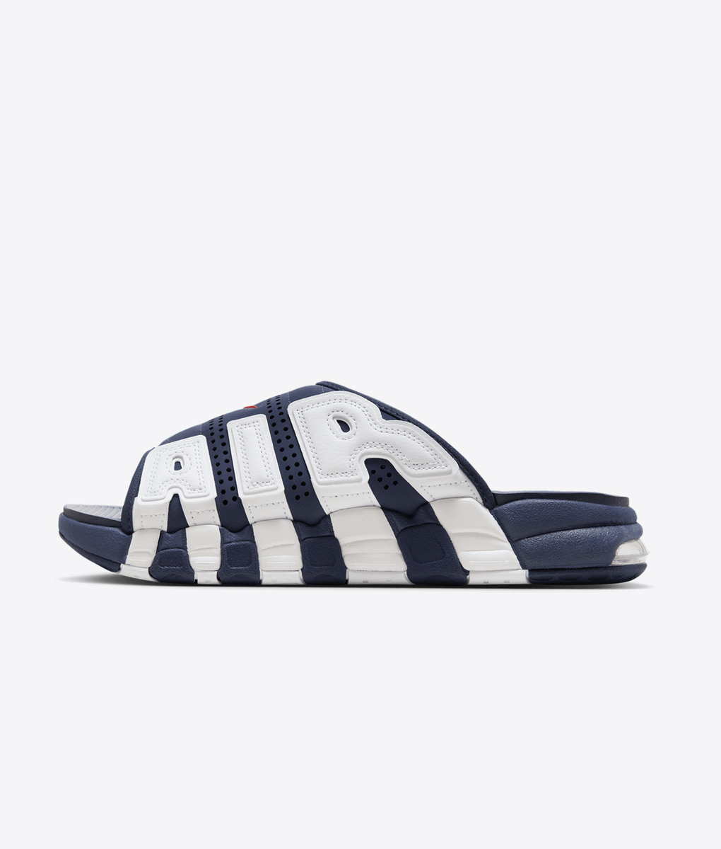 Nike - Nike Air More Uptempo Slide Midnight Navy/University Red