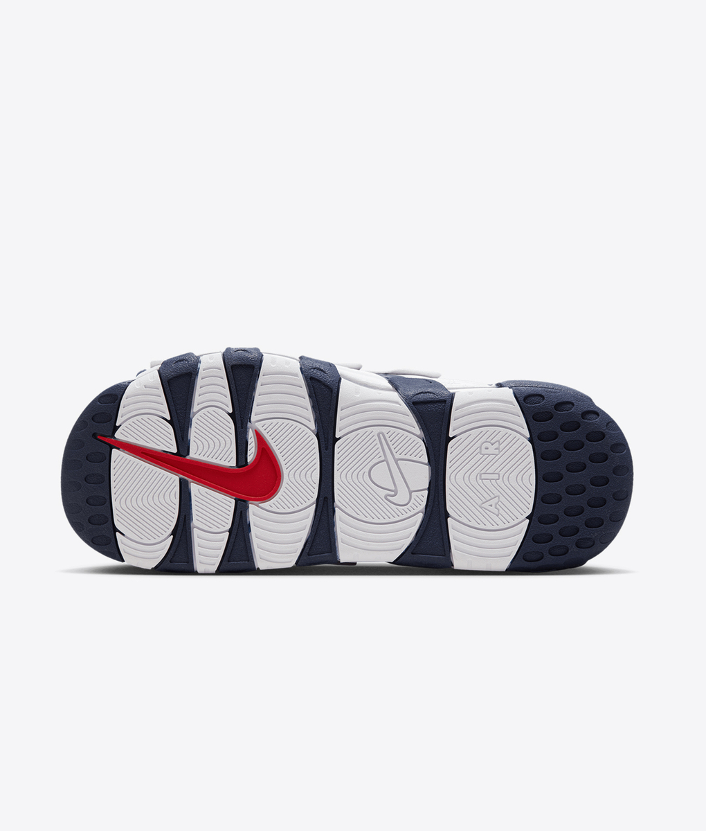Nike - Nike Air More Uptempo Slide Midnight Navy/University Red