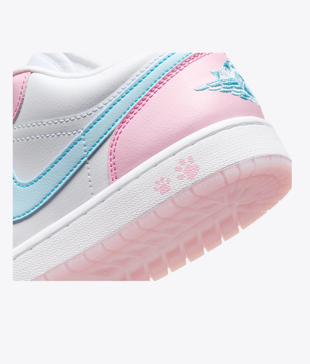 pink and blue jordan 1