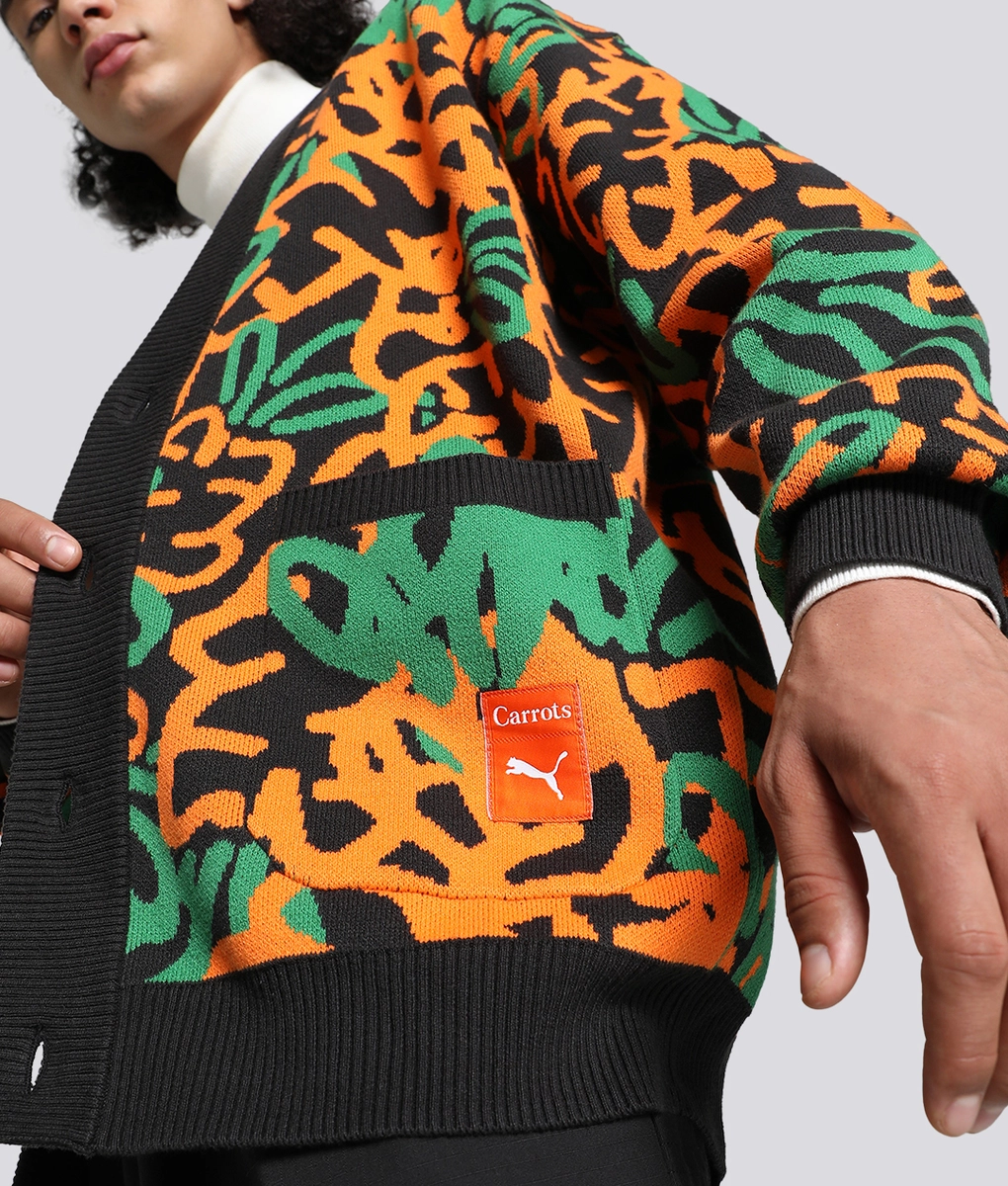 Puma - PUMA X CARROTS PRINTED CARDIGAN BLACK l Buy Men's Cardigan