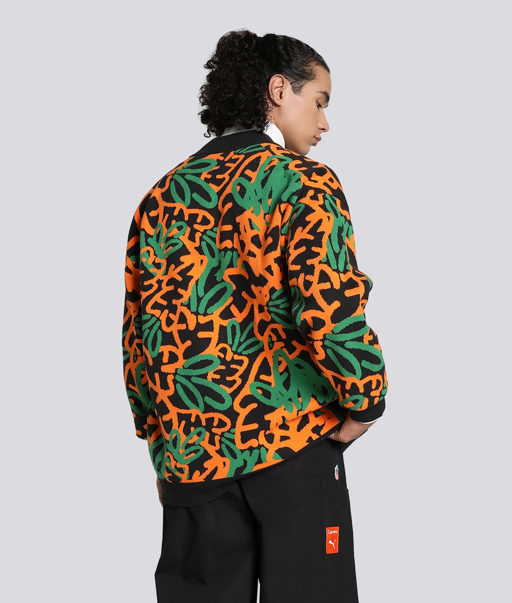 Puma - PUMA X CARROTS PRINTED CARDIGAN BLACK l Buy Men's Cardigan