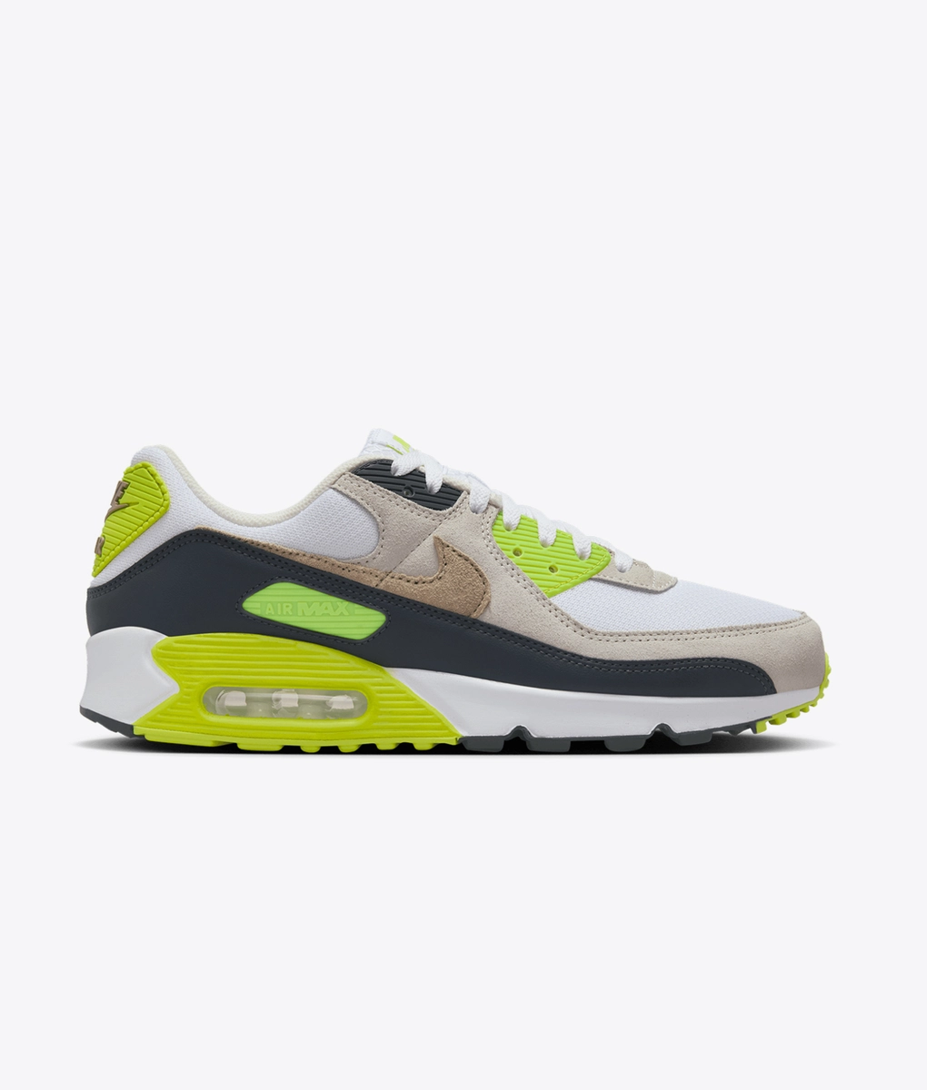 Nike - NIKE AIR MAX 90 WHITE/KHAKI-CYBER-DARK SMOKE GREY l