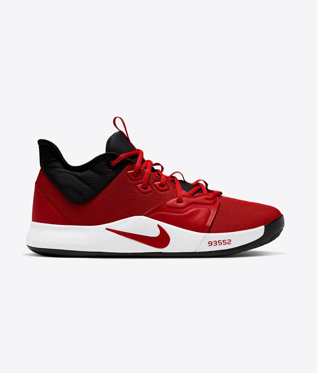 シューズ(男性用) NIKE PG3 BLACK/RED Mens Nike PG 2 Black Red Clear Gum Basketball Trainers