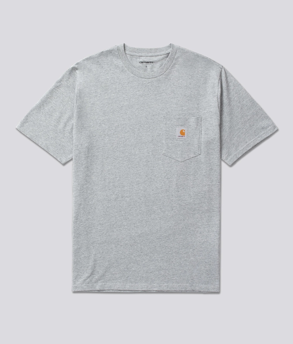 Tシャツ・カットソー CARHARTT WIP SHORT SLEEVES POCKET T-SHIRT Carhartt WIP - CARHARTT WIP SHORT SLEEVE POCKET T-SHIRT GREY