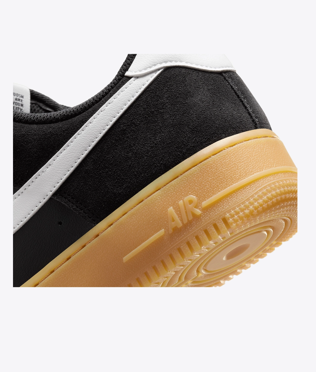 nike air force black gum sole