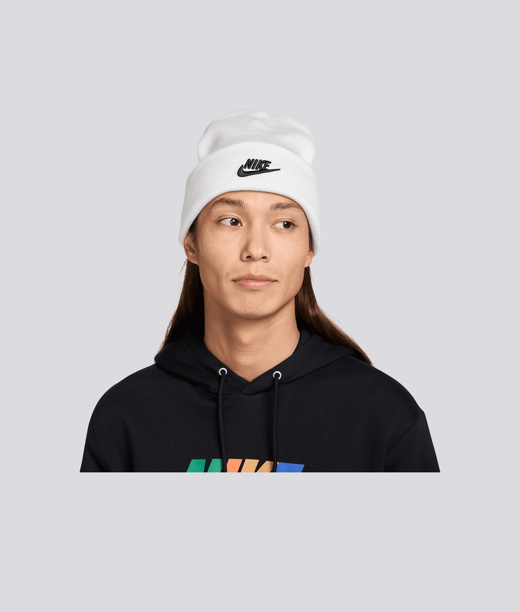nike beanie hat white