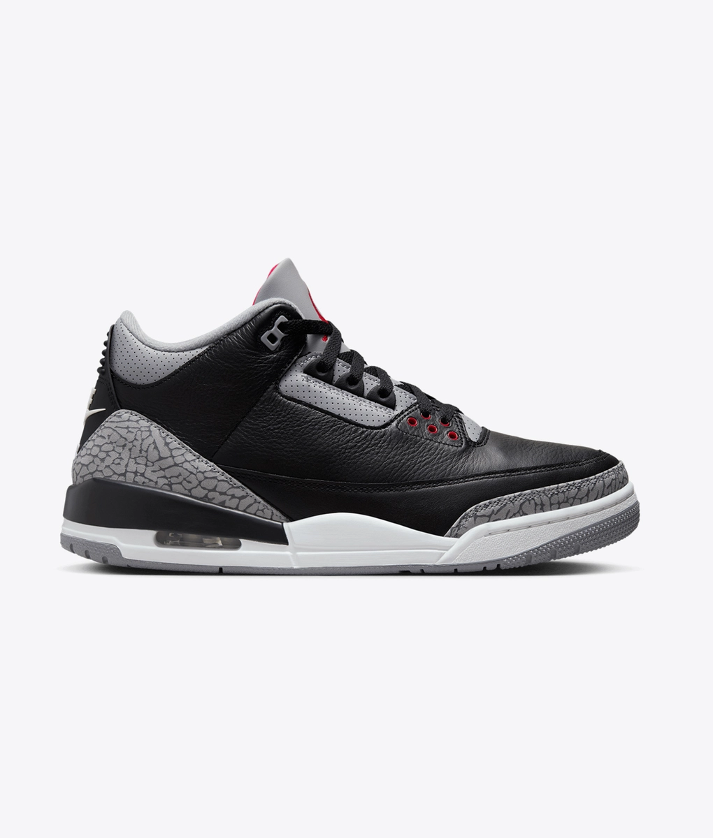 Jordan - JORDAN AIR JORDAN 3 RETRO BLACK/FIRE RED-CEMENT GREY