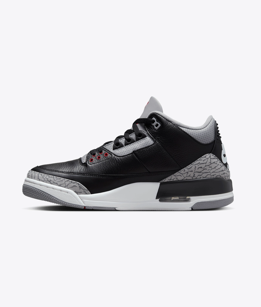 Jordan - JORDAN AIR JORDAN 3 RETRO BLACK/FIRE RED-CEMENT GREY