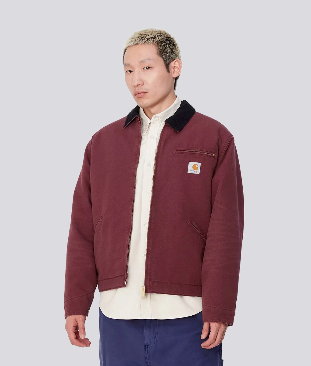 Carhartt WIP - CARHARTT WIP OG DETROIT JACKET MALBEC/BLACK AGED