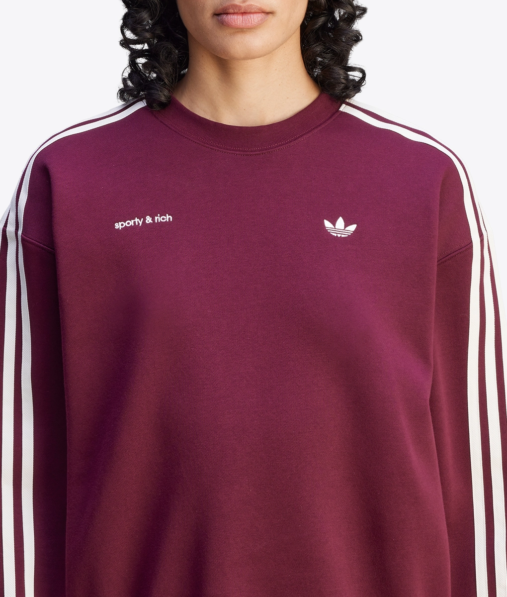 adidas sporty & rich トレーナー S バーガンディ Adidas Originals - ADIDAS ORIGINALS X SPORTY AND RICH