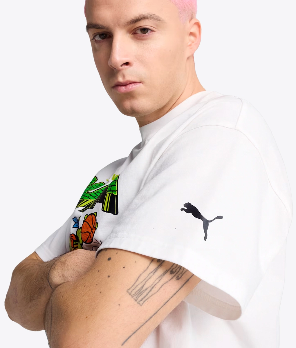 Puma - PUMA HOOPS X TMNT TEE PUMA WHITE l Buy Men's Tee Online at