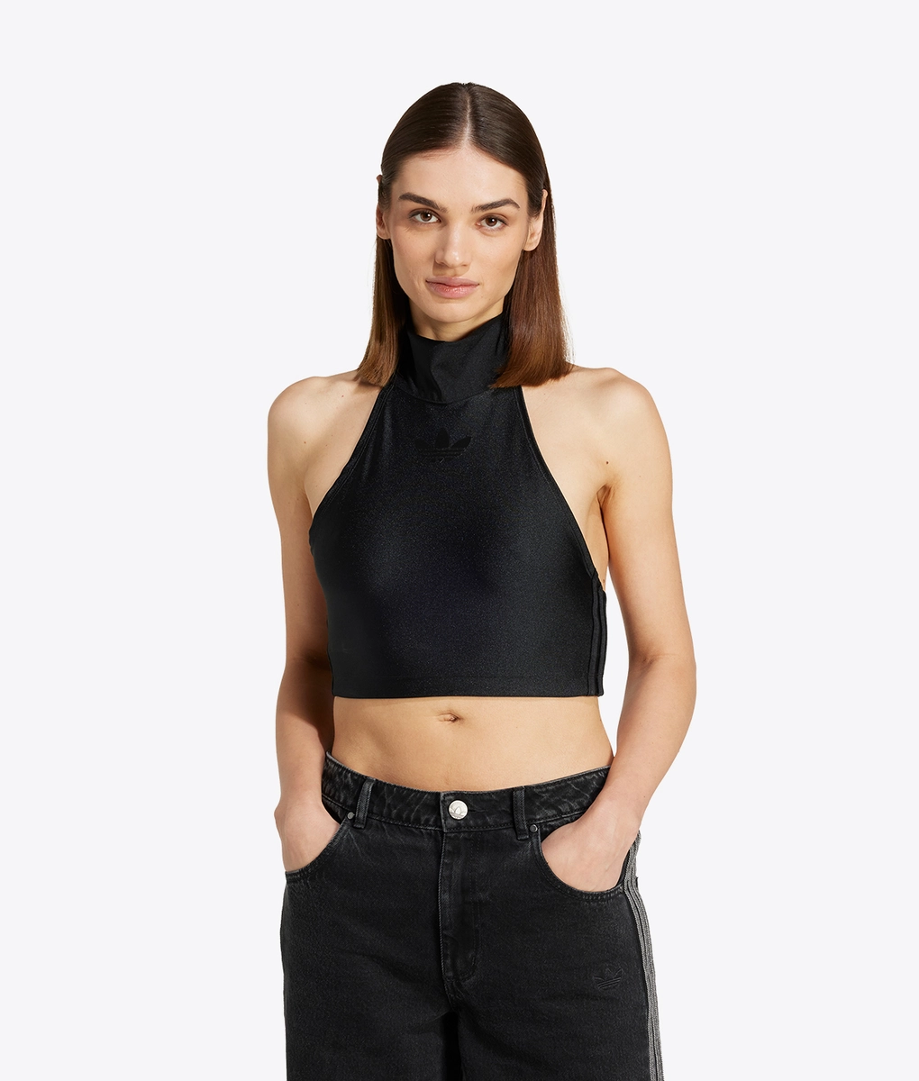 Adidas Originals - ADIDAS ORIGINALS HALTERNECK CROP TOP BLACK l
