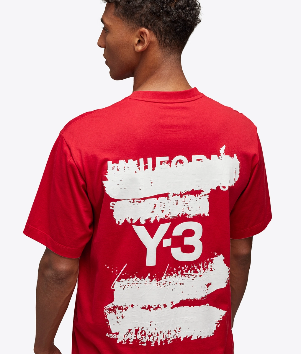 yta33330★ Y-3 - Y-3 SHORT SLEEVE GRAPHIC T-SHIRT POWER RED l Buy Men's T