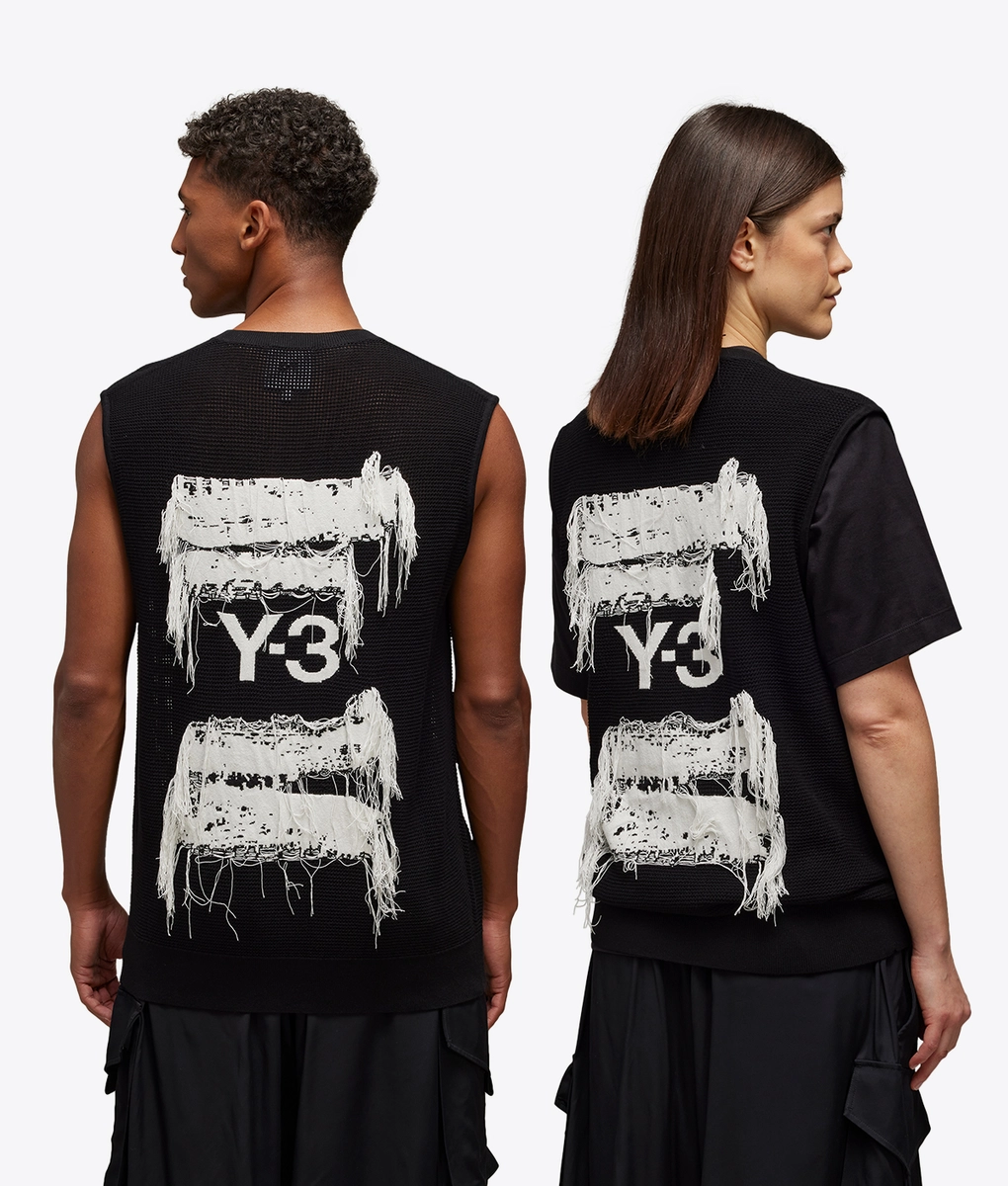 Y-3｜20SS Craft 3STP Hooded Vest（L） Y-3 - Y-3 KNIT GRAPHIC VEST BLACK l Buy Men's Jersey Online at