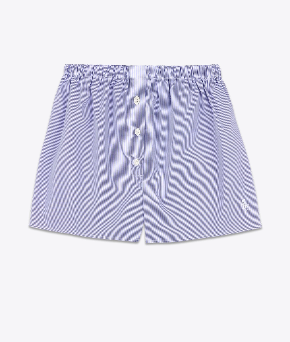 Sporty & Rich - SPORTY & RICH MINI BOXER STRIPED SHORT BLUE
