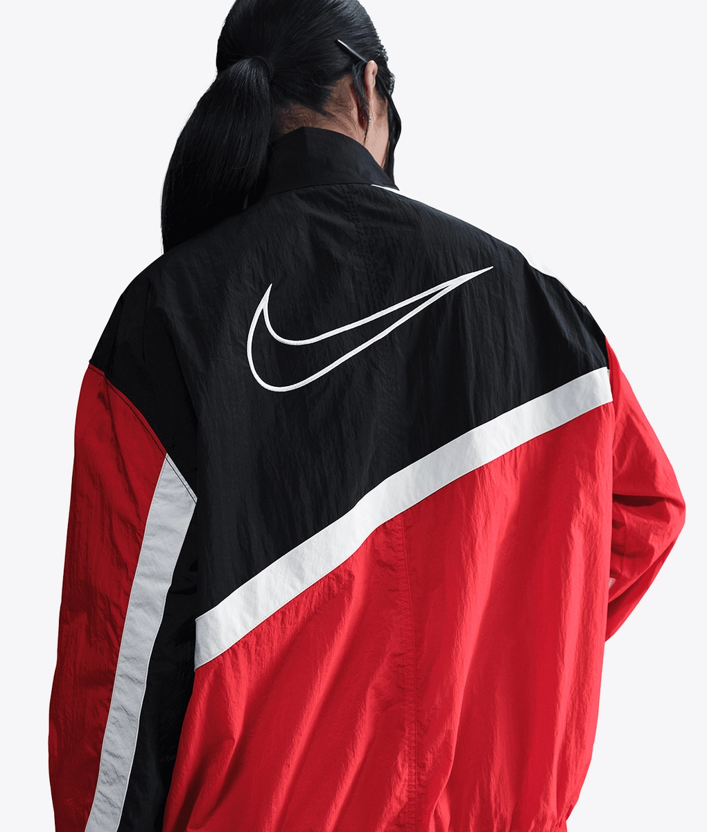 black and red windbreaker nike