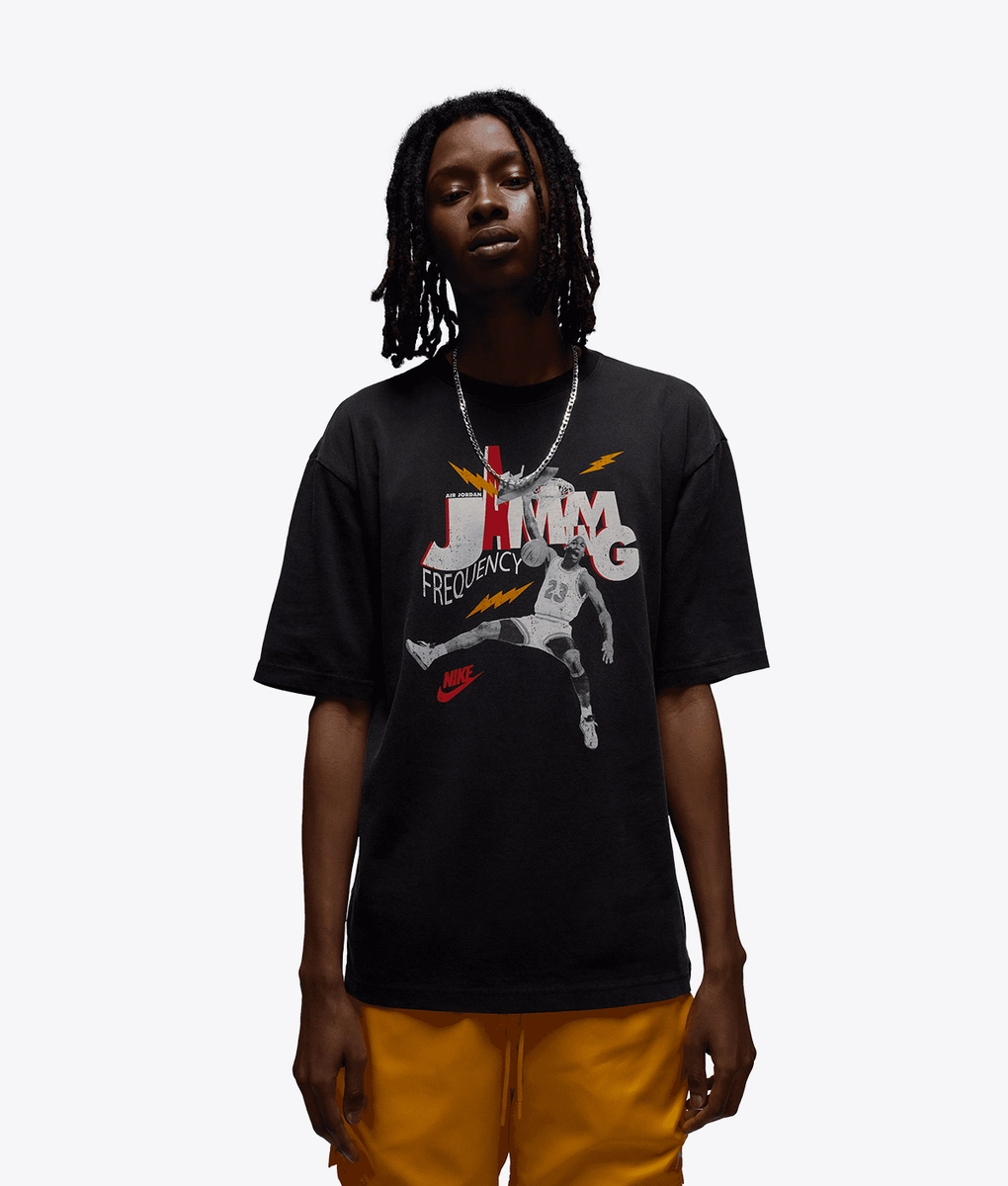Jordan - JORDAN JAM GRAPHIC SHORT SLEEVE CREW TEE BLACK/WHITE l