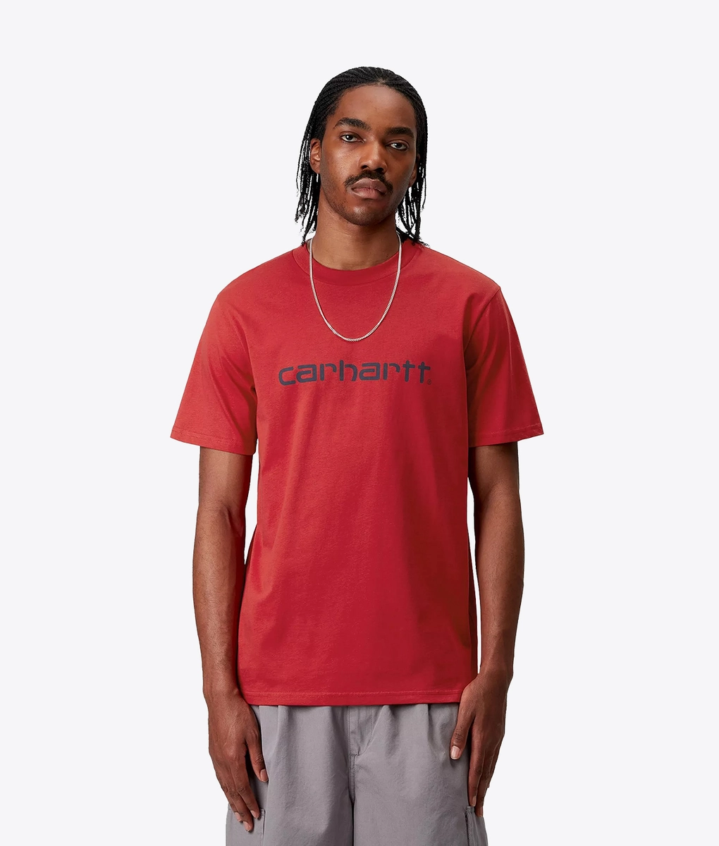 Carhartt WIP - CARHARTT WIP SHORT SLEEVE SCRIPT T-SHIRT CHERRY