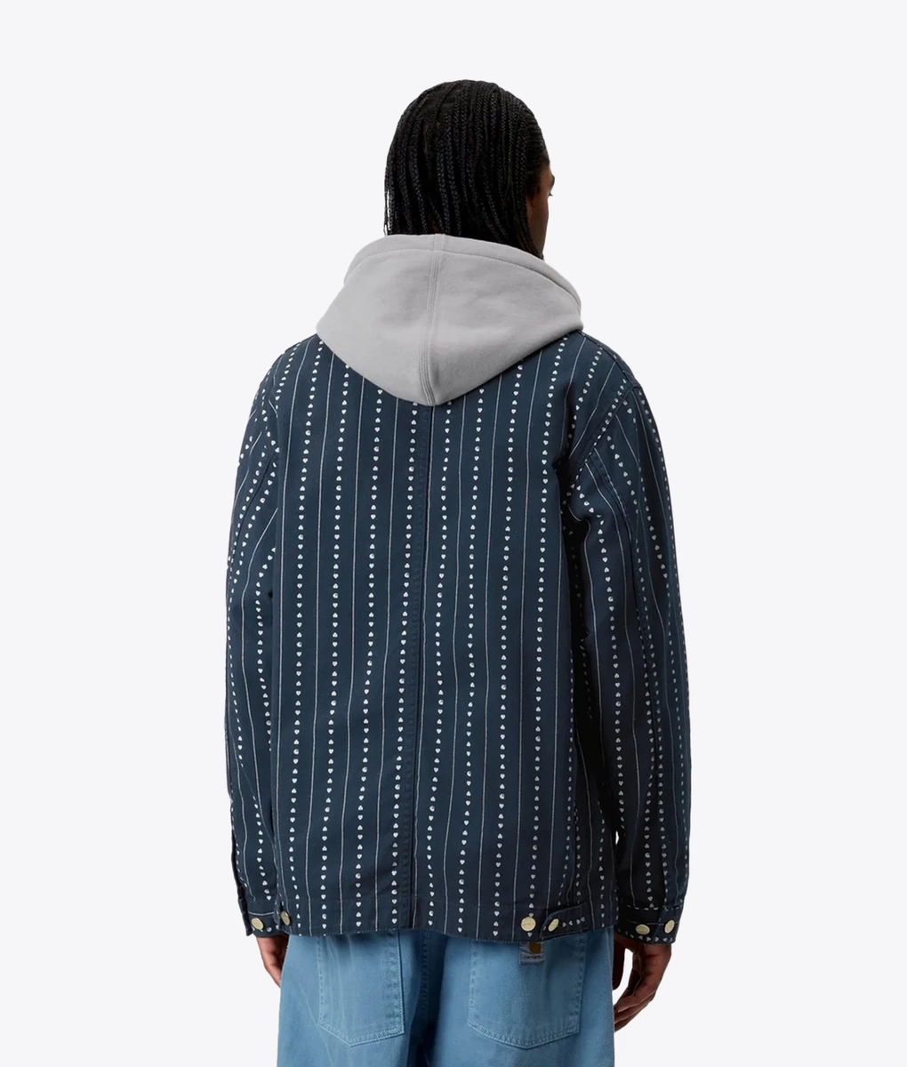 Carhartt WIP - CARHARTT WIP DREWE CHORE PINSTRIPE COAT INK/NATURAL