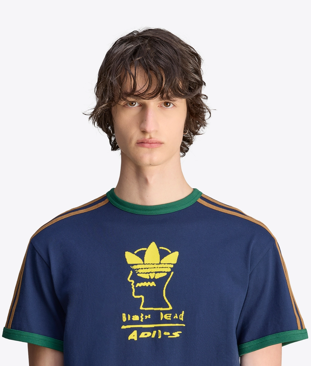国内送 Adidas Originals × Brain Dead コラボTシャツ ネイビー adidas Originals x Brain Dead Men's T-Shirt Blue JN2412